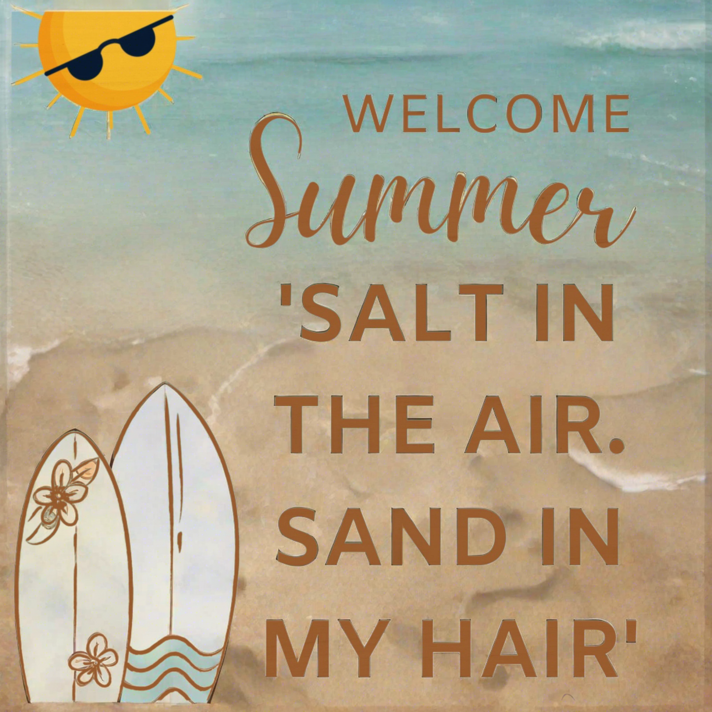 Wood Prints - Hello Summer