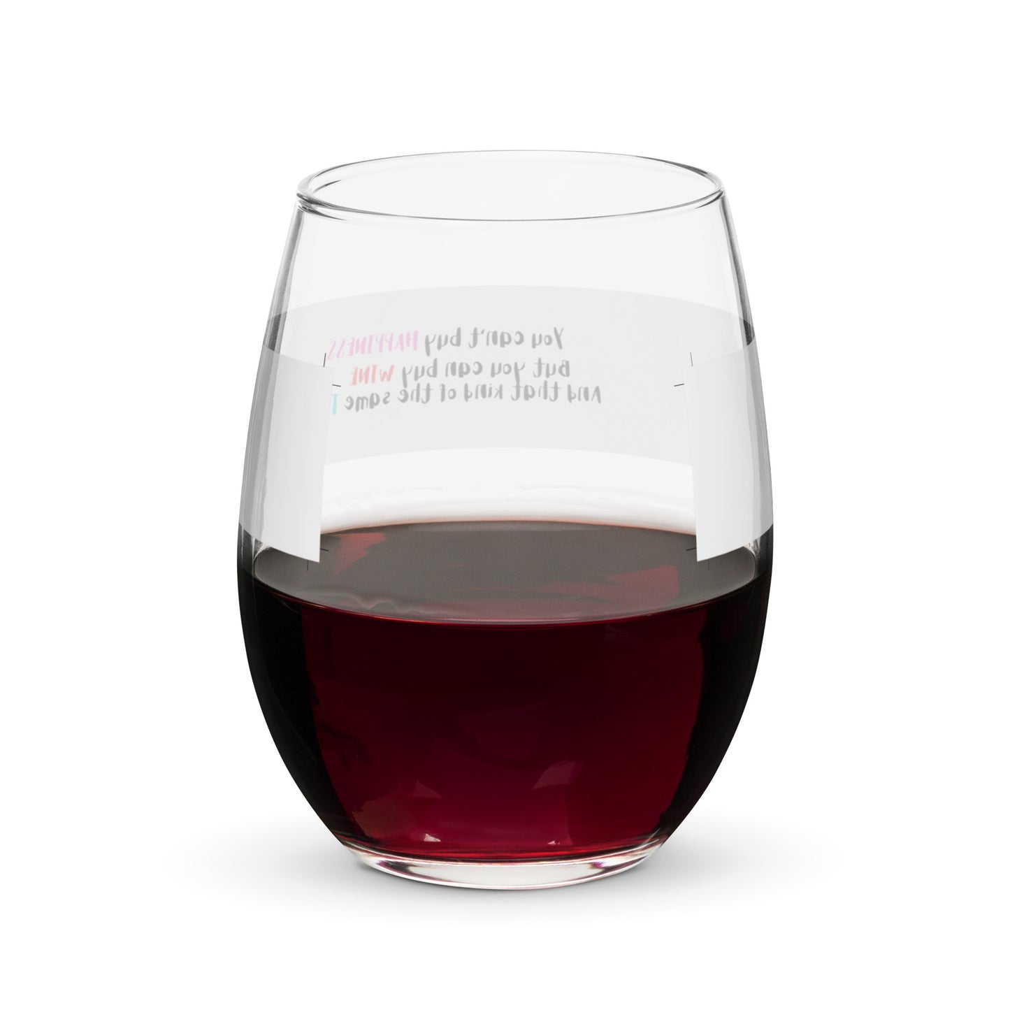 Stemless wine glass