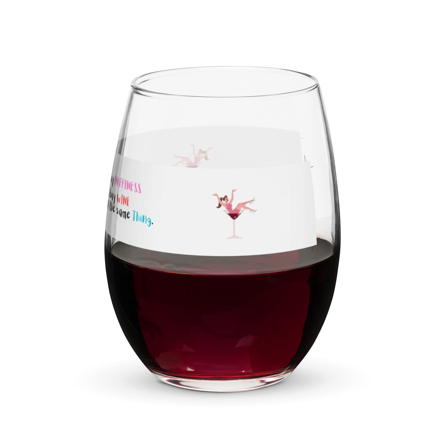 Stemless wine glass